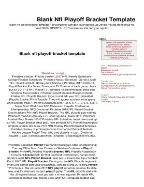 Fillable Online Blank Nfl Playoff Bracket Template Fax Email Print ...