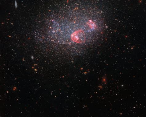 Dwarf irregular galaxy UGC 8091 (wide-field view) | ESA/Hubble