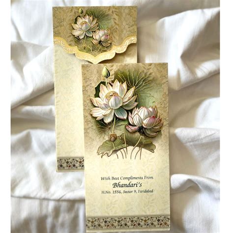 Lotus Flower Shagun Envelopes – Velvet Feel Wedding Lifafa | Lifafewala ...