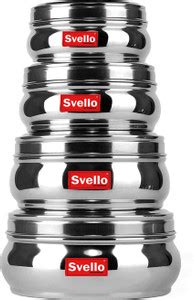 Svello Stainless Steel Grocery Container - 200 ml, 400 ml, 650 ml, 950 ...