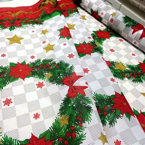 TNT Estampado Natal Sinos e Guirlandas 9.00m x 1,40m | SHEIN Brasil