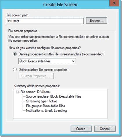 Image result for FSRM File Screen