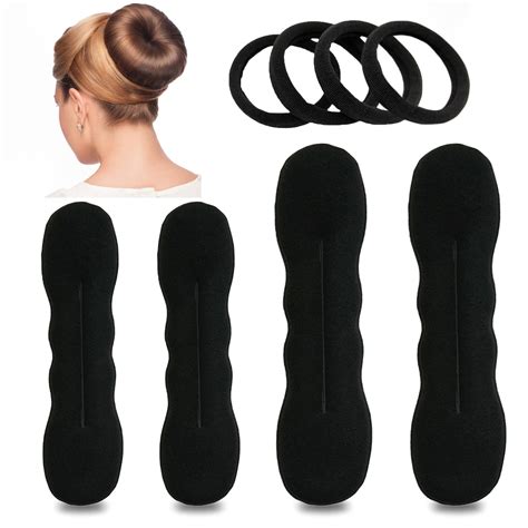 Amazon.com: UPABLUNSO Hair Bun Maker 4 Pcs Sponge Bun Maker Hair Donuts ...