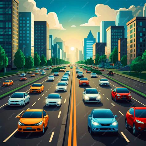 Busy City Cartoon 的图像结果