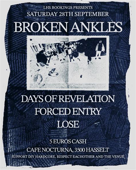 Broken Ankles / Dayz Of Revelation / Forced Entry / Lose, Café Nocturna ...