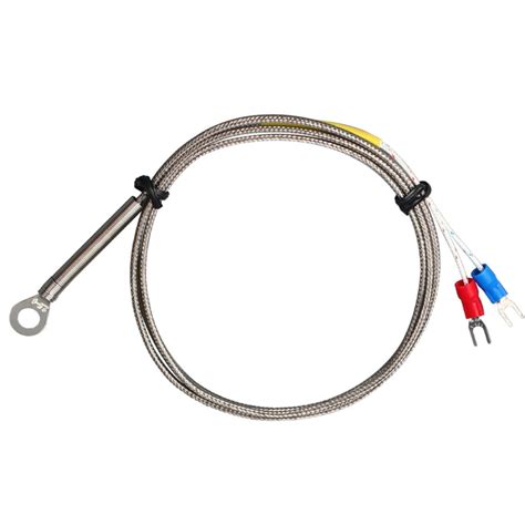 1/2/3/4/5M Metal Wire K Type Temperature Sensors 4mm Hole 0 to 600°C Sensors Probe High ...