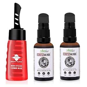 Buy SKYBAR Brown Munde Hair Styling Comb Wax (260ml) Brown Munde Beard ...