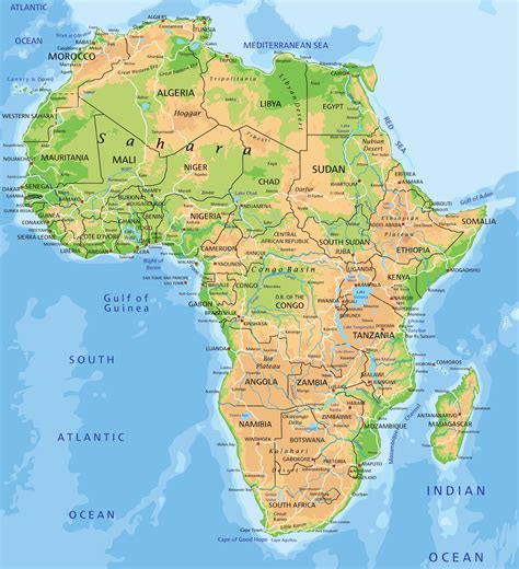 African Countries And Capitals Map