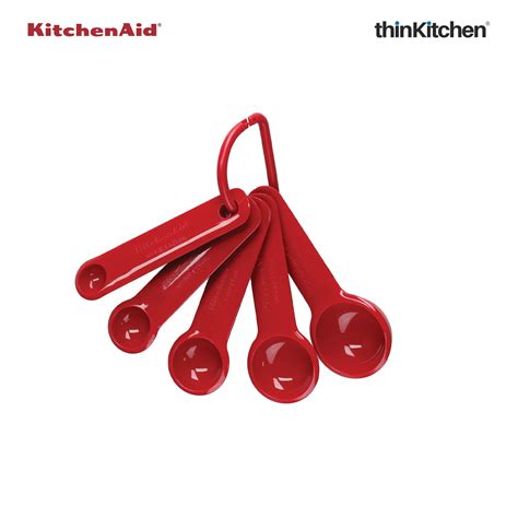 Buy Kitchenaid Universal 5 Pc Measuring Spoon Set Empire Red Online at ...