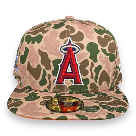 Los Angeles Angels Hat Cap Fitted 7 5/8 Duck Camo New Era 2002 World ...