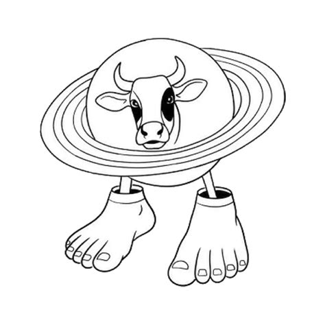 Desenhos de La Vaca Saturno Saturnita para Imprimir e Colorir