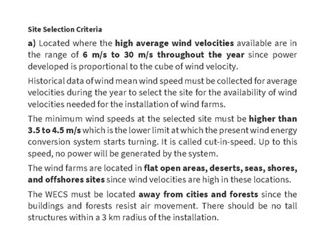 Wind energy site selection and storage methods - Site Selection ...