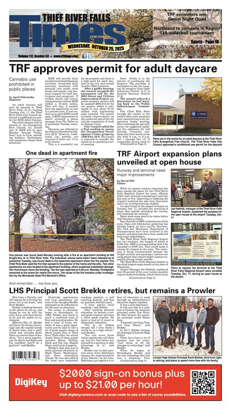October 25, 2023 | Thief River Falls Times & Northern Watch – Official Page