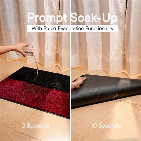Hybrid Dual-Zone Smart Mat - Black Red for Perfect Entryway