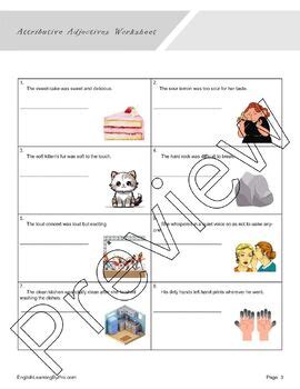 Image result for Attributive Adjectives Worksheet