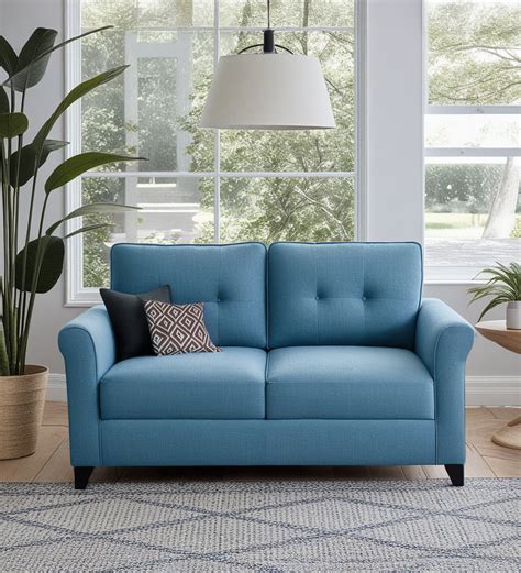 Andrew Fabric 2 Seater sofa In Blue Color — TREVI FURNITURE