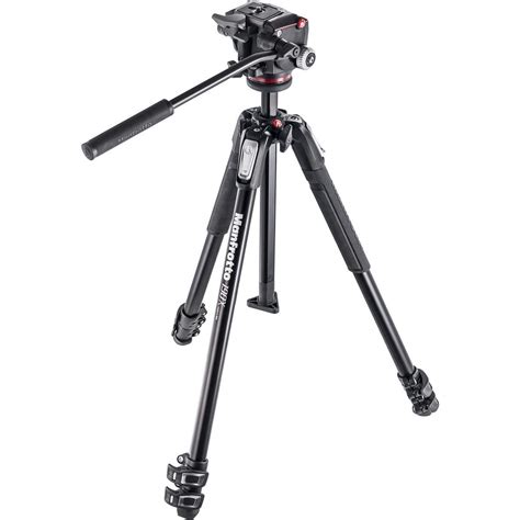 Buy Manfrotto MK190X3-2W 190 Aluminum 3 Section Tripod Kit with MHXPRO ...