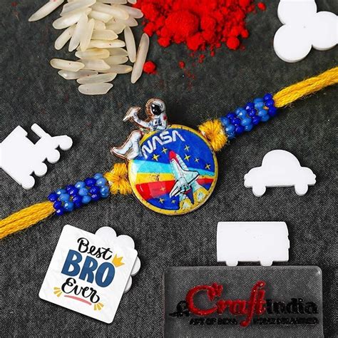 eCraftIndia NASA Space Theme Rakhi for Kids Brother Boys Girls Sister ...