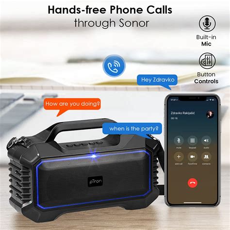 pTron Sonor 12W Wireless Bluetooth 5.0 Party Speaker with 12Hrs Playti ...