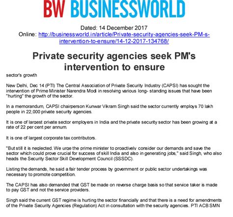 Central Associaton of Private Security Industry