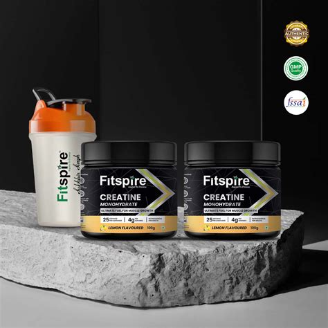 Pack Of 2 Creatine (100g) With Shaker – Fitspire