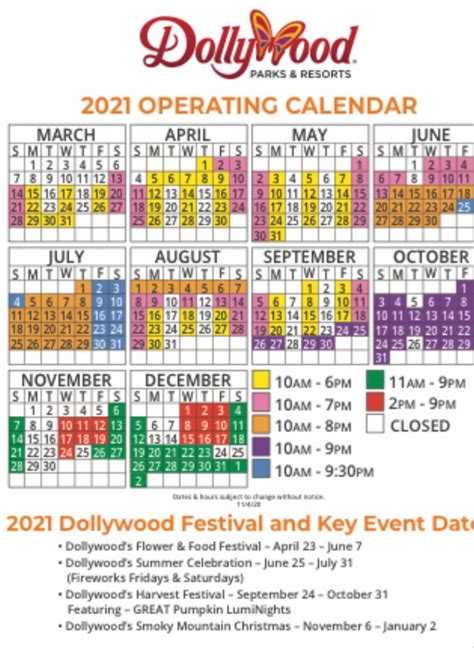 Dollywood Crowd Calendar 2025 - Printable Calendars AT A GLANCE
