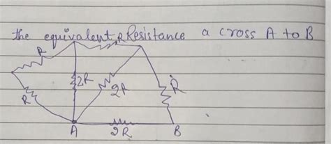 find the equivalent resistance AtoB - Brainly.in