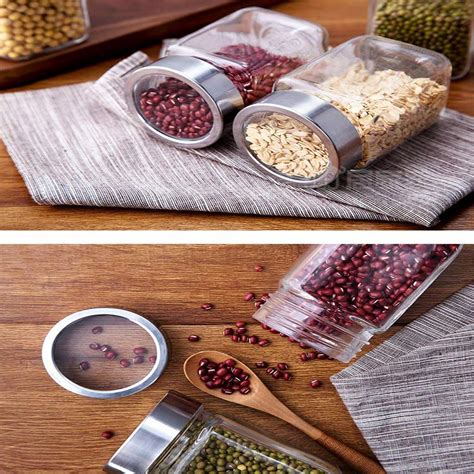 Buy G2J Brothers® - 300ml Small cube Glass Jars Bottles with lid for ...