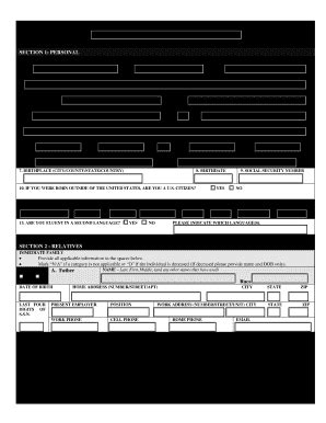 Houston Police Department Personal History Statement - Blank Fillable ...