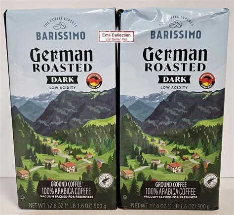Barissimo German Roasted Low Acidity Dark Ground Coffee 17.6oz 500g (2 Packs) - Walmart.com