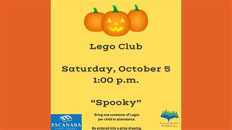 Lego Club: "Spooky", 400 Ludington Street, Escanaba, MI, United States ...