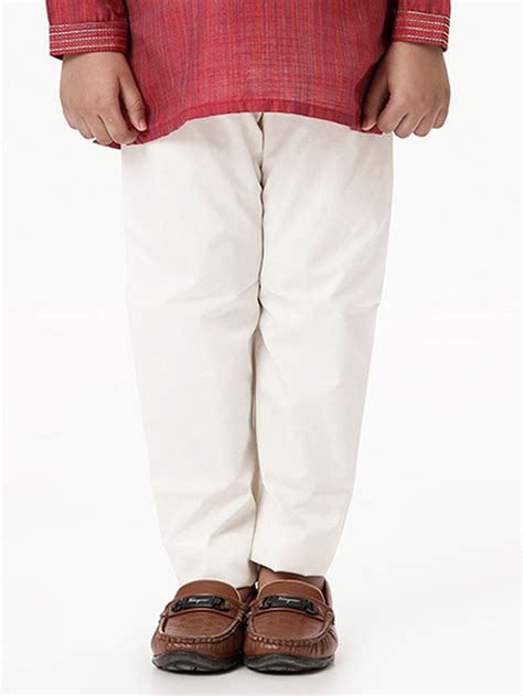 Boys Cotton Cream Pyjama Pant