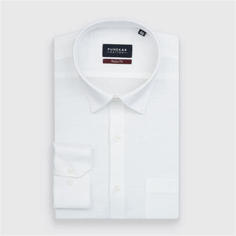 White Color Solid Cotton Linen Shirt For Men – Punekar Cotton
