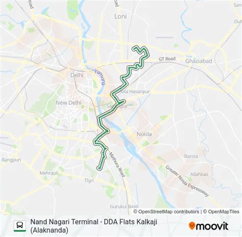 243 Route: Schedules, Stops & Maps - DDA Flats Kalkaji (Alaknanda ...