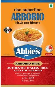 Abbie's Italian Arborio Rice, Produced In Italy,1KG Vacuum Pack ...