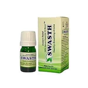S3 Herbal SWASTH Healthy Breathing Aroma (100% Natural Essential Oil ...