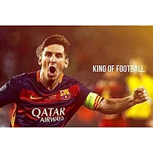 Lionel Messi King of Football Poster Wall Poster : Amazon.in: Home ...