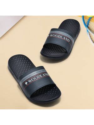 Buy WOODLAND Men's Navy Blue Sliders Online