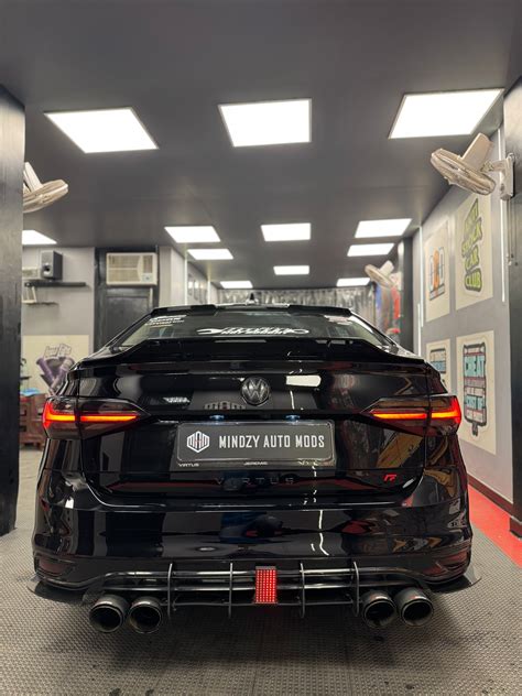 VW Virtus Aftermarket Front & Rear Logo/Emblem | Gloss Black CF Combo ...