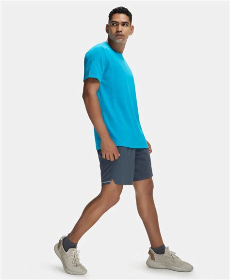 Buy Super Combed Cotton Blend Solid Round Neck Half Sleeve T-Shirt with ...
