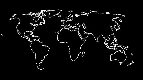 World map black outline - ressrv