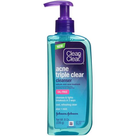 Clean & Clear Acne Triple Clear Cleanser, 8 Fl Oz: Amazon.in: Beauty