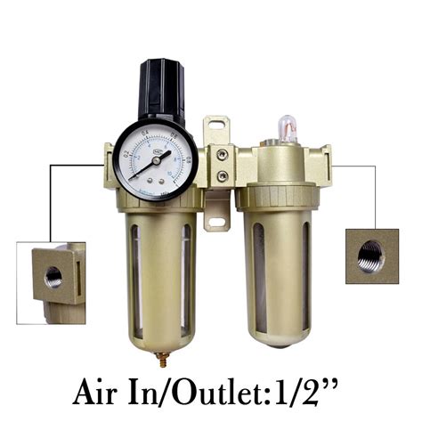 Filter Regulator Air Compressor Oil Lubricator Moisture Water Trap ...