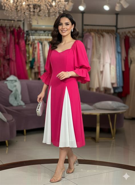 Fuchsia Midi dress – Erum DW