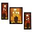 Indianara Set of 3 Beautiful Flower vases Framed Art Painting (6 X 13 ...