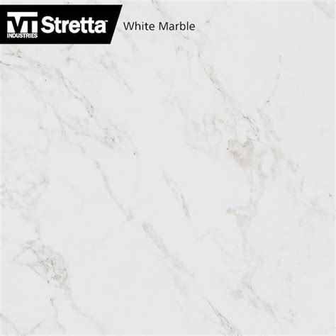 Stretta 4-ft x 25.5-in x 1.125-in White Marble Laminate Countertop ...