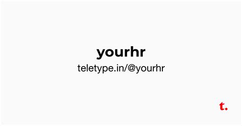 @yourhr — Teletype
