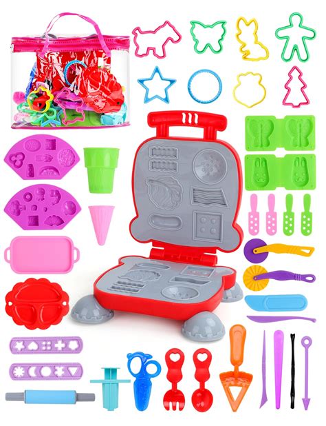 Buy Play Dough Tools Set for Kids For Modeling Shapes - 40PCS Playdough ...