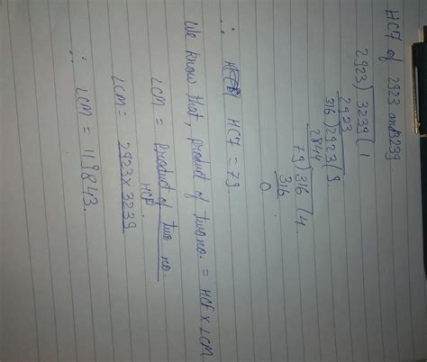 find the h.c.f and L.c.m 2923, 3239 slove it question. - Brainly.in
