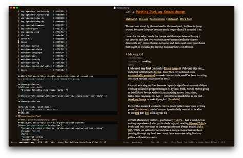 Making Poet, an Emacs theme